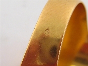 Appraisal: A French carat gold signet ring chased with the initials