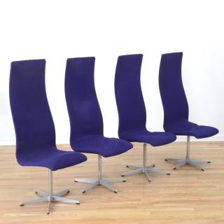 Appraisal: Set Arne Jacobsen Oxford dining chairs Set Arne Jacobsen Oxford