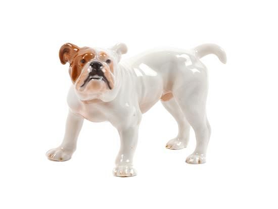 Appraisal: A Meissen Porcelain Bulldog Width inches A Meissen Porcelain Bulldog