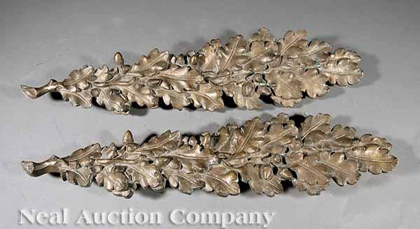 Appraisal: A Pair of Antique English Bronze Architectural Mounts th c