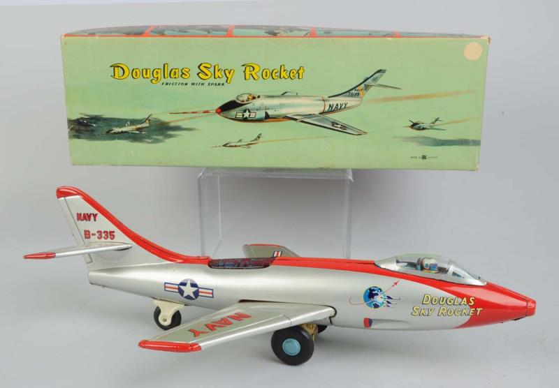 Appraisal: Japanese Tin Litho Friction Douglas Sky Rocket Includes original box