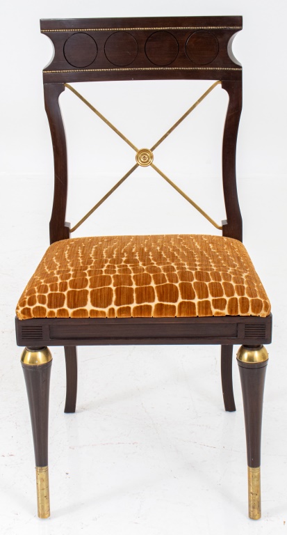 Appraisal: HOLLYWOOD REGENCY REVIVAL SIDE CHAIR Hollywood Regency Revival wood and