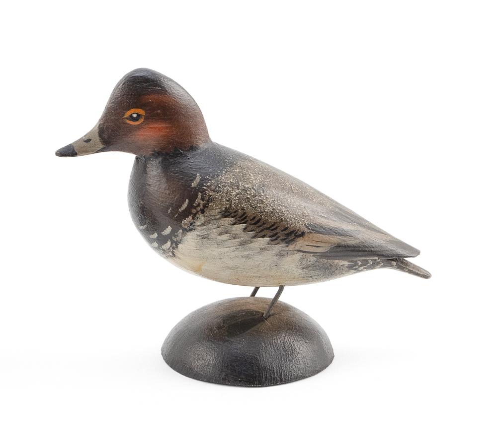 Appraisal: A ELMER CROWELL MINIATURE REDHEAD DRAKE EAST HARWICH MASSACHUSETTS CIRCA