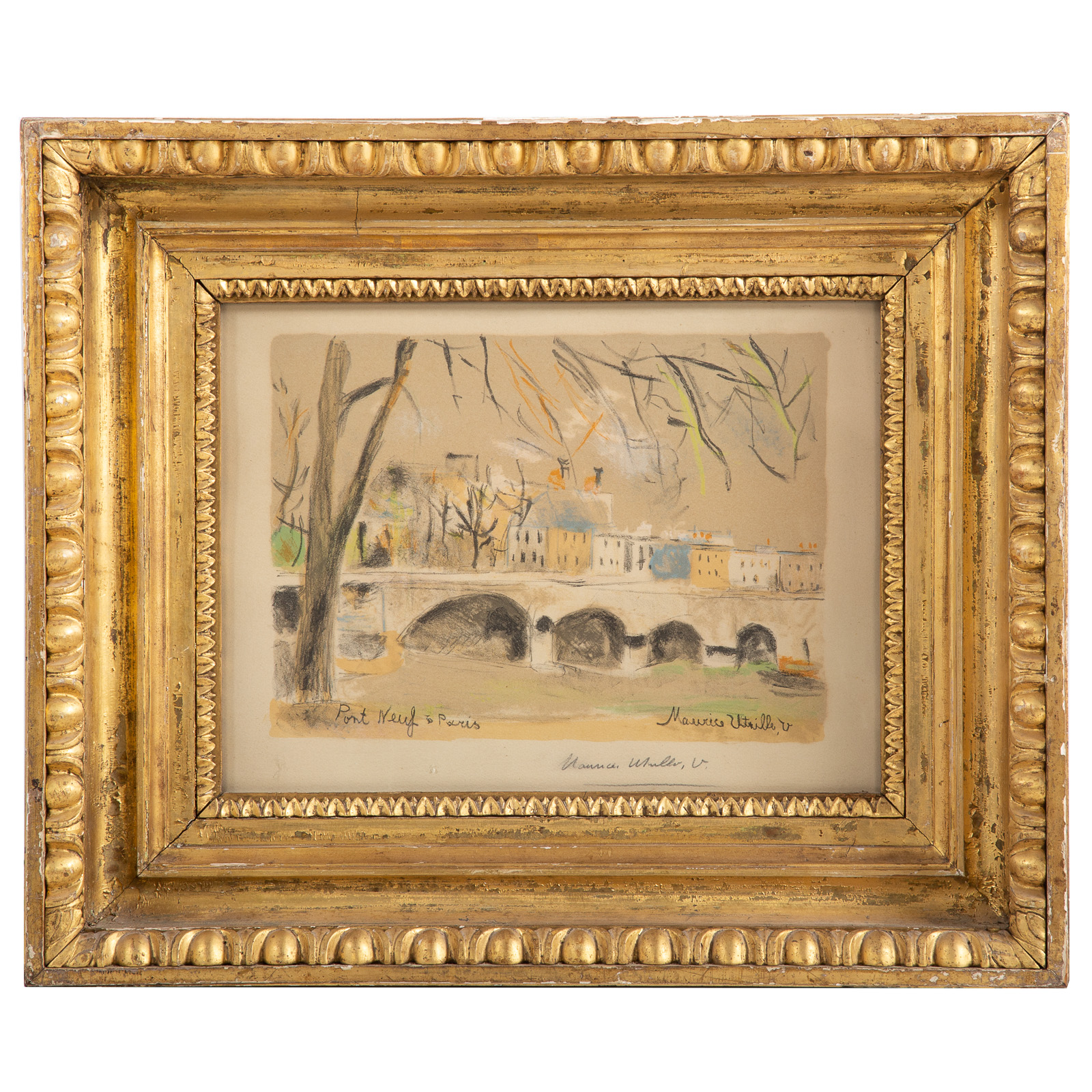 Appraisal: MAURICE UTRILLO PONT NEUF A PARIS LITHOGRAPH French - From