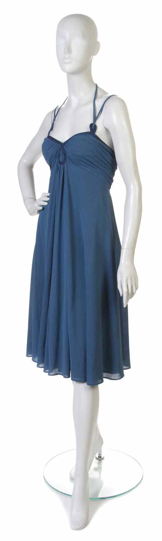 Appraisal: A Frank Usher Blue Silk Crepe Dress together with a