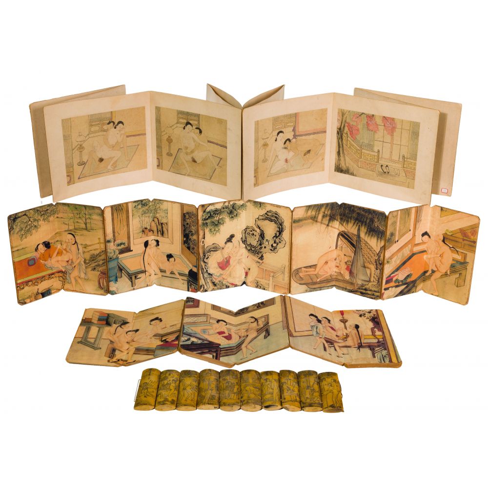 Appraisal: ASIAN EROTIC PRINT AND MANUSCRIPT ASSORTMENT items including books with