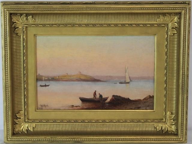 Appraisal: CHARLES H GIFFORD - FAIRHAVEN MASSACHUSETTS OIL ON CANVAS FISHERMEN