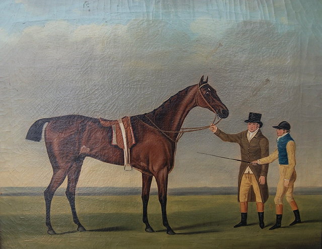 Appraisal: Attributed to Daniel Clowes British - Hambletonian with trainer and