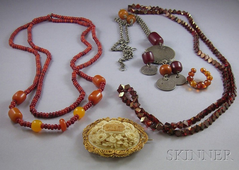 Appraisal: Group of Ethnic Jewelry including a silver coin necklace two