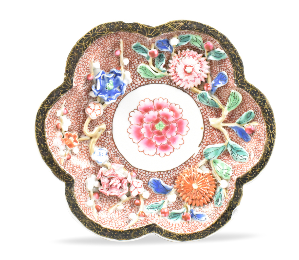 Appraisal: A Chinese export famille rose dish dating from the Yongzheng