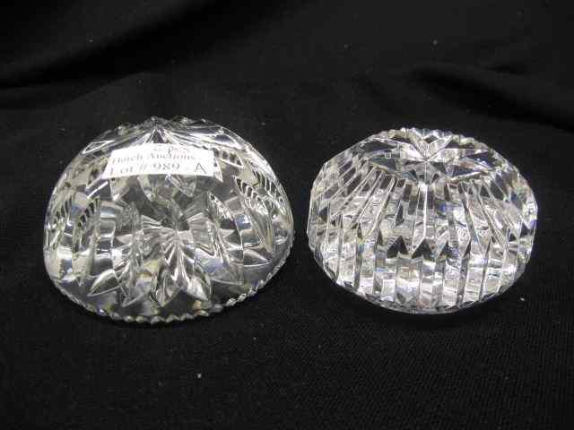 Appraisal: Waterford Cut Crystal Paperweights '' '' diameters signed excellent