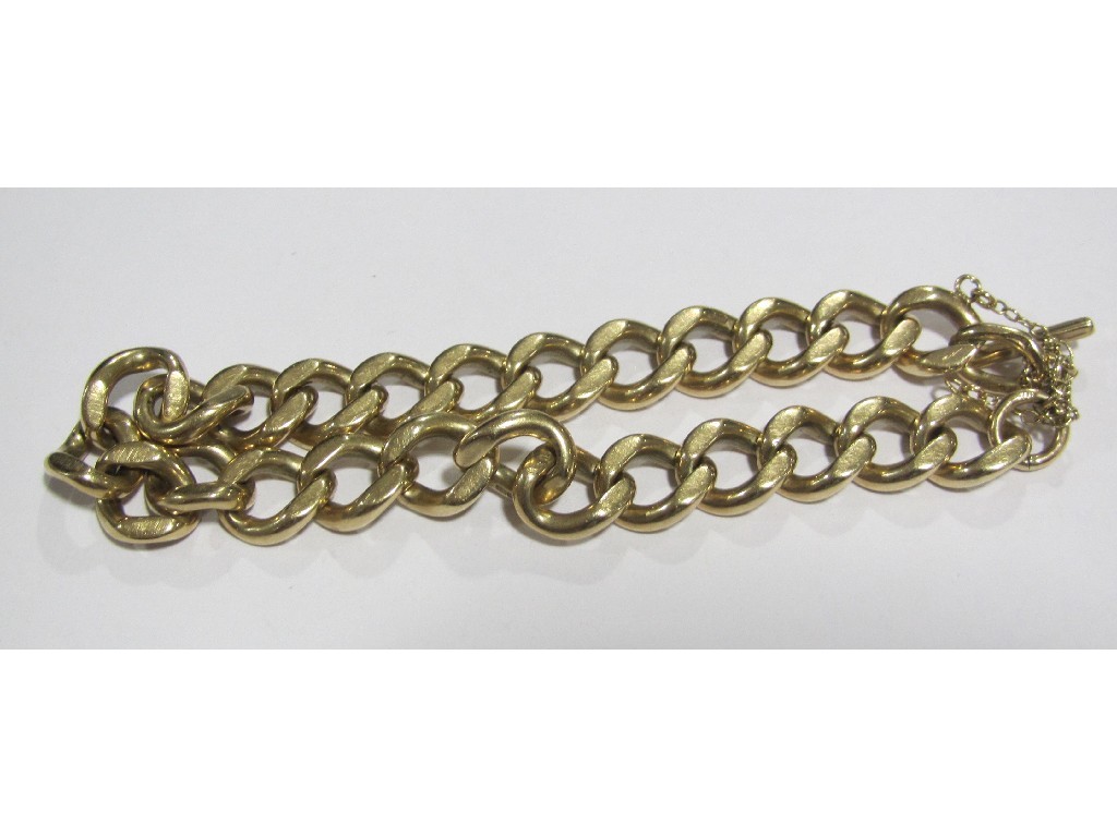 Appraisal: Nine carat gold curb link bracelet