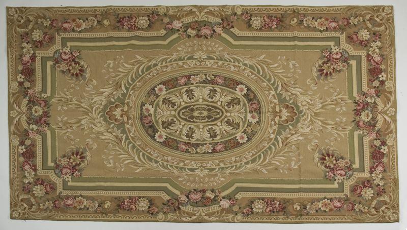 Appraisal: Handmade Needlepoint Area Rug beautiful floor art with the elegance