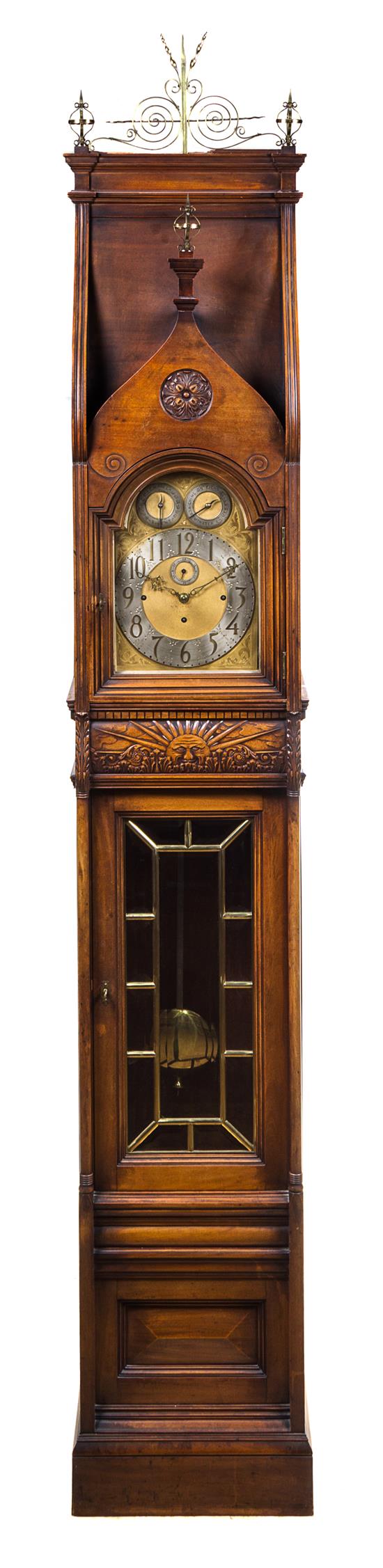 Appraisal: Sale Lot An American Mahogany Tall Case Clock first half