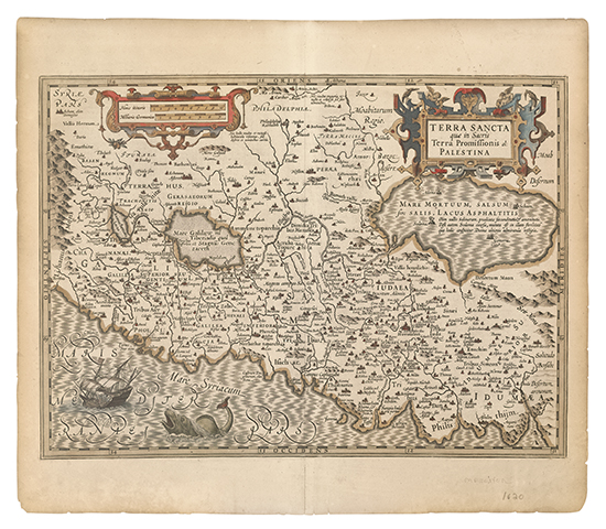 Appraisal: MERCATOR GERARD Terra Sancta Palestina Double-page engraved map x mm