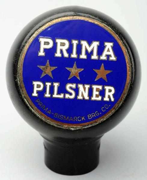 Appraisal: Prima Pilsner Beer Tap Knob Clean face with just light