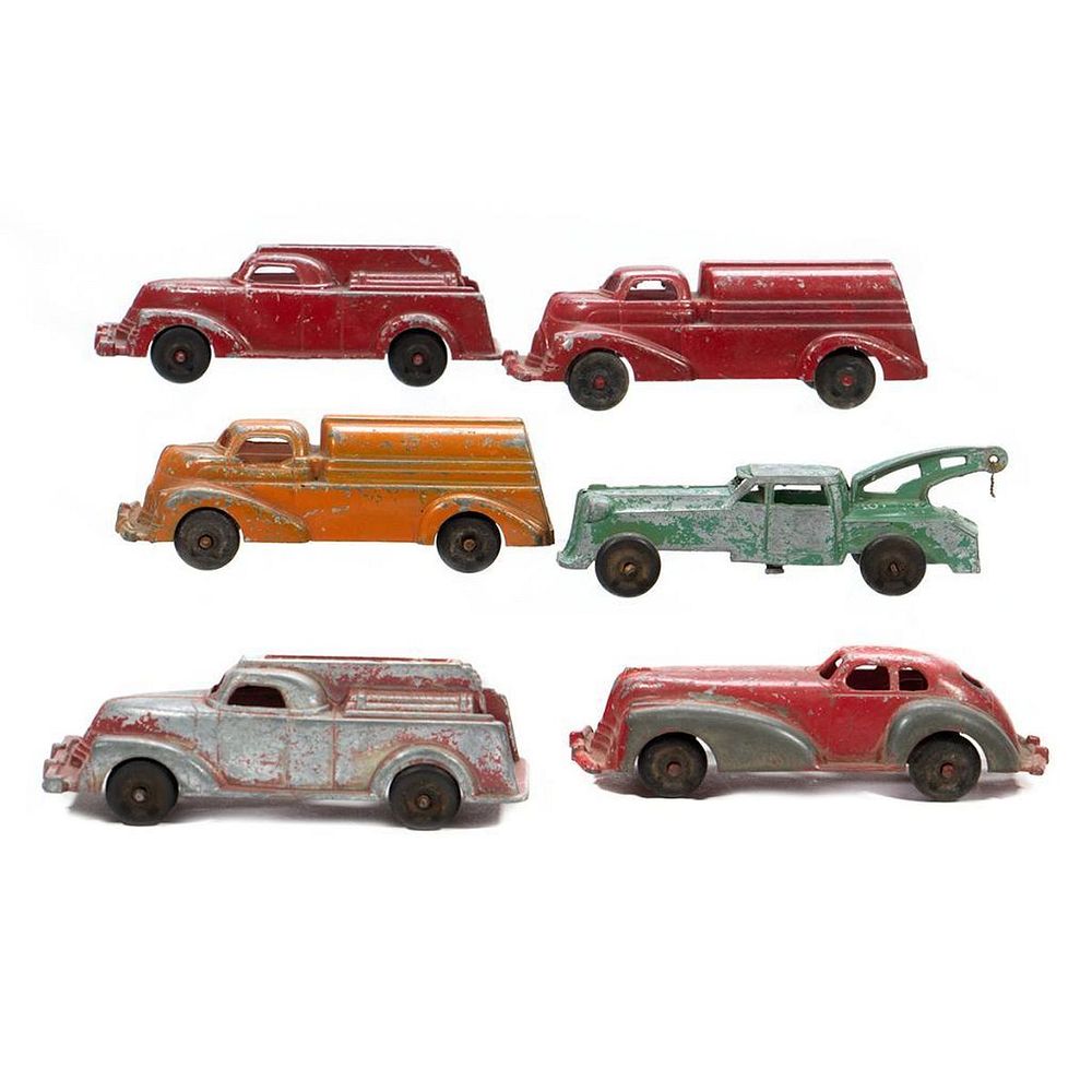 Appraisal: Manoil Die cast Vehicles Good with American Flyer Auto Unloading