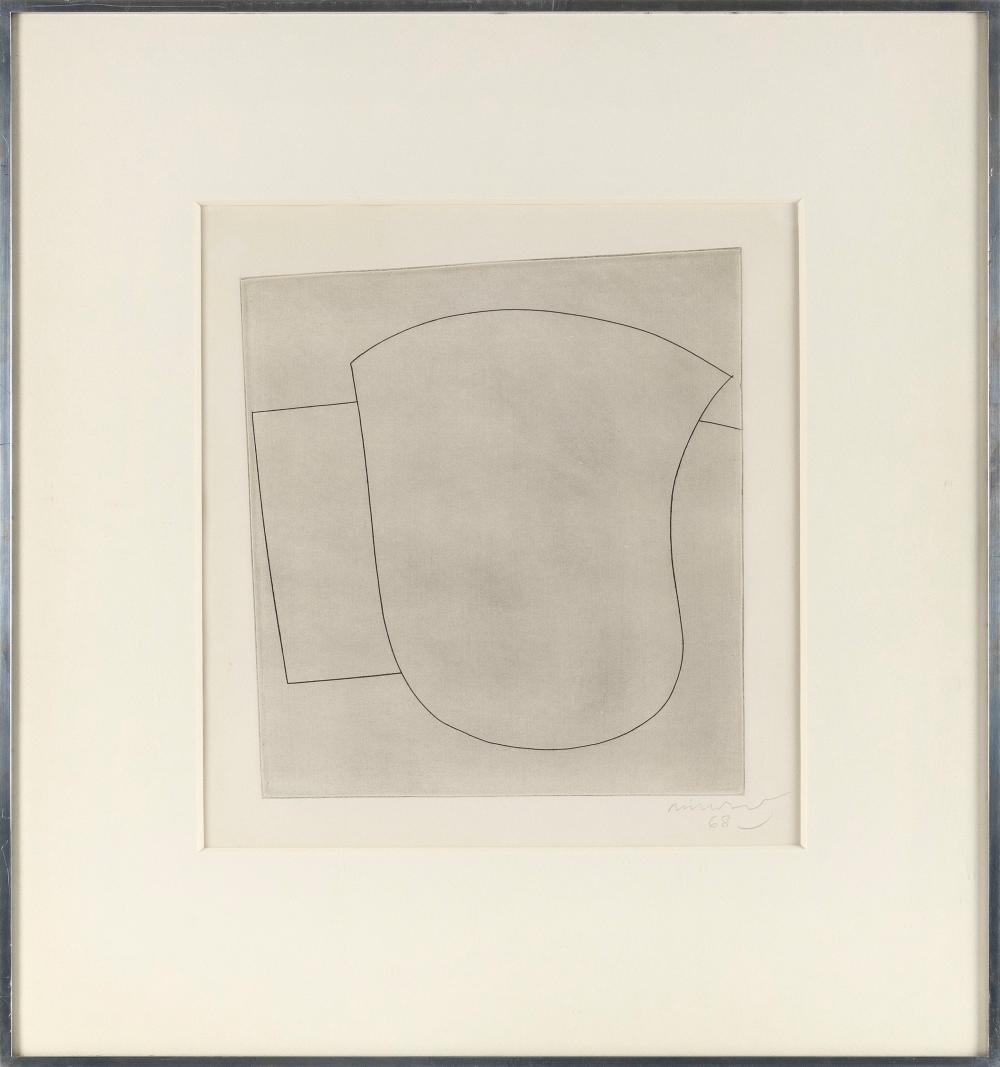 Appraisal: BEN NICHOLSON UNITED KINGDOM - TWO SCULPTURAL FORMS ETCHING PRINTED