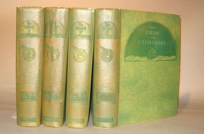 Appraisal: vols Dawson William Leon The Birds of California San Diego