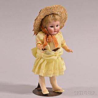 Appraisal: Small Bisque Head Girl Doll Annie Small Bisque Head Girl