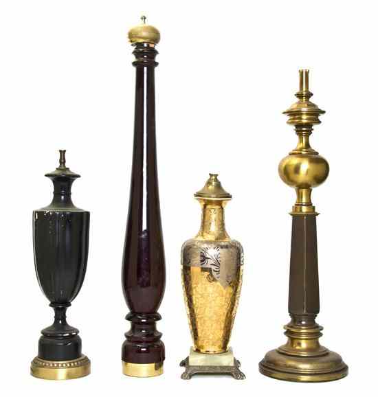 Appraisal: A Collection of Three Table Lamps of various forms and