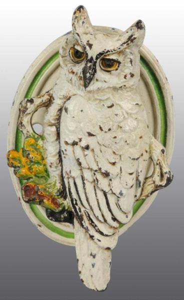 Appraisal: Cast Iron Hubley Snowy Owl Doorknocker Description Wonderful form of