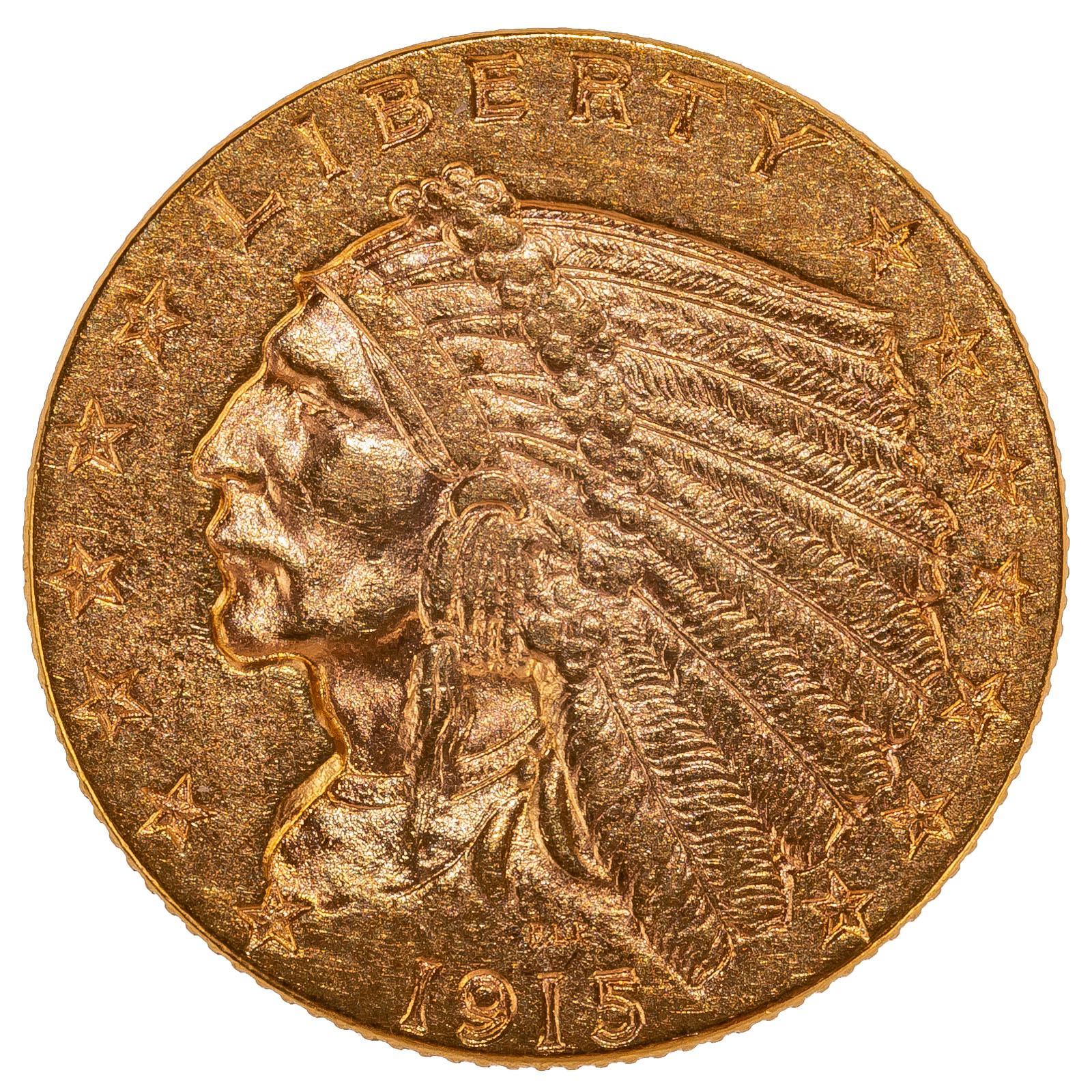 Appraisal: INDIAN GOLD QUARTER EAGLE AU Nice strike especially on reverse