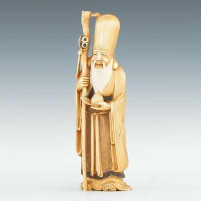 Appraisal: Carved Ivory Figure of Shou Lao the God of Longevity