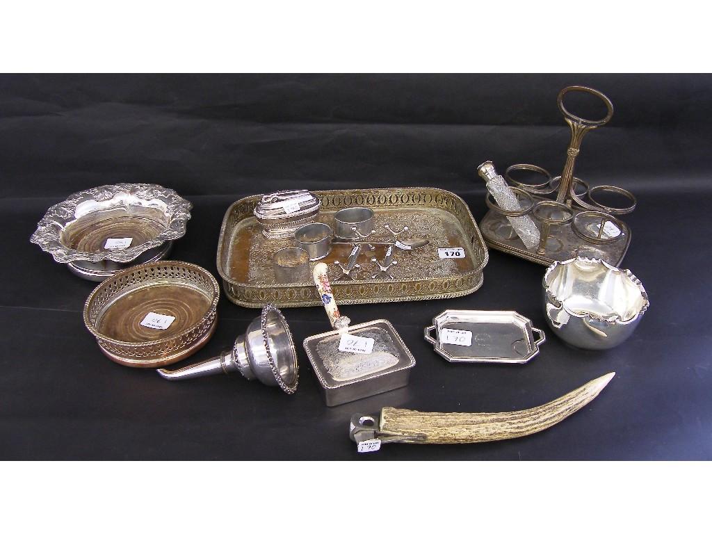 Appraisal: Mixed lot of silver plate to include Victorian style wine