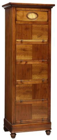 Appraisal: English walnut cabinet signed illegibly Creation th c having alternating