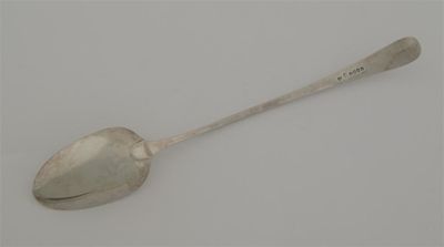 Appraisal: A rare George III Old English pattern basting spoon crested