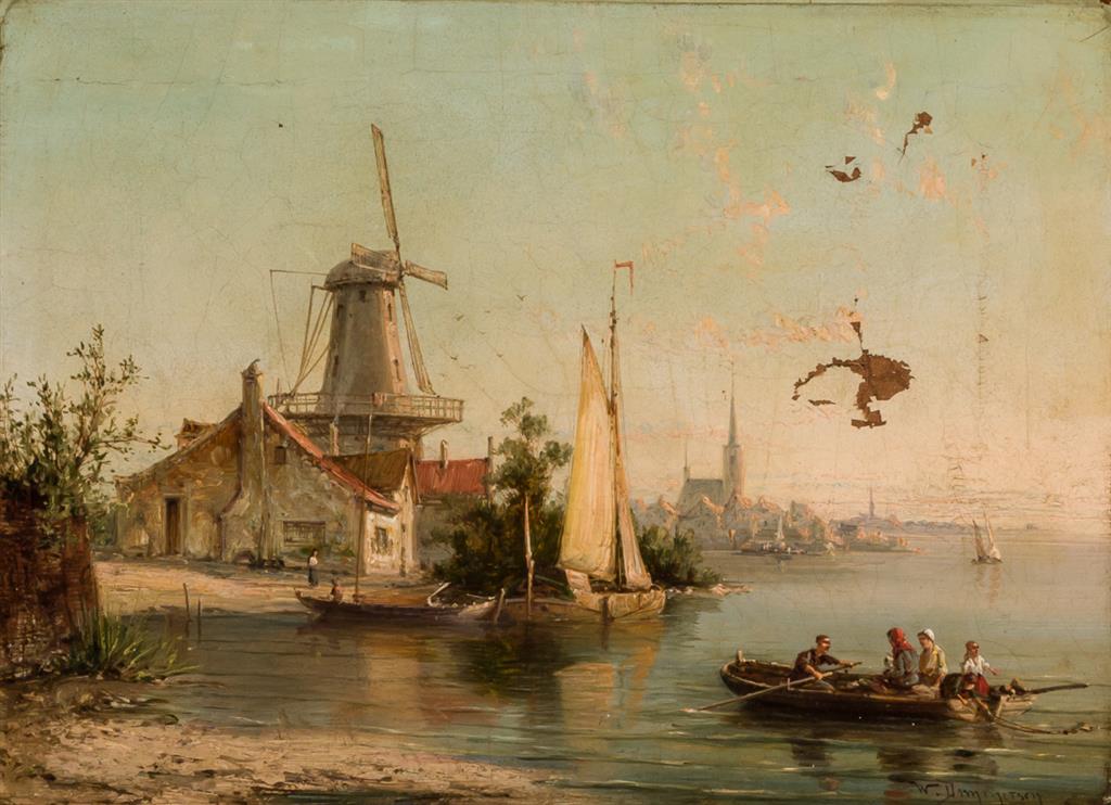 Appraisal: WILLIAM DOMMERSEN Dutch - Goes St Bereland Holland oil on