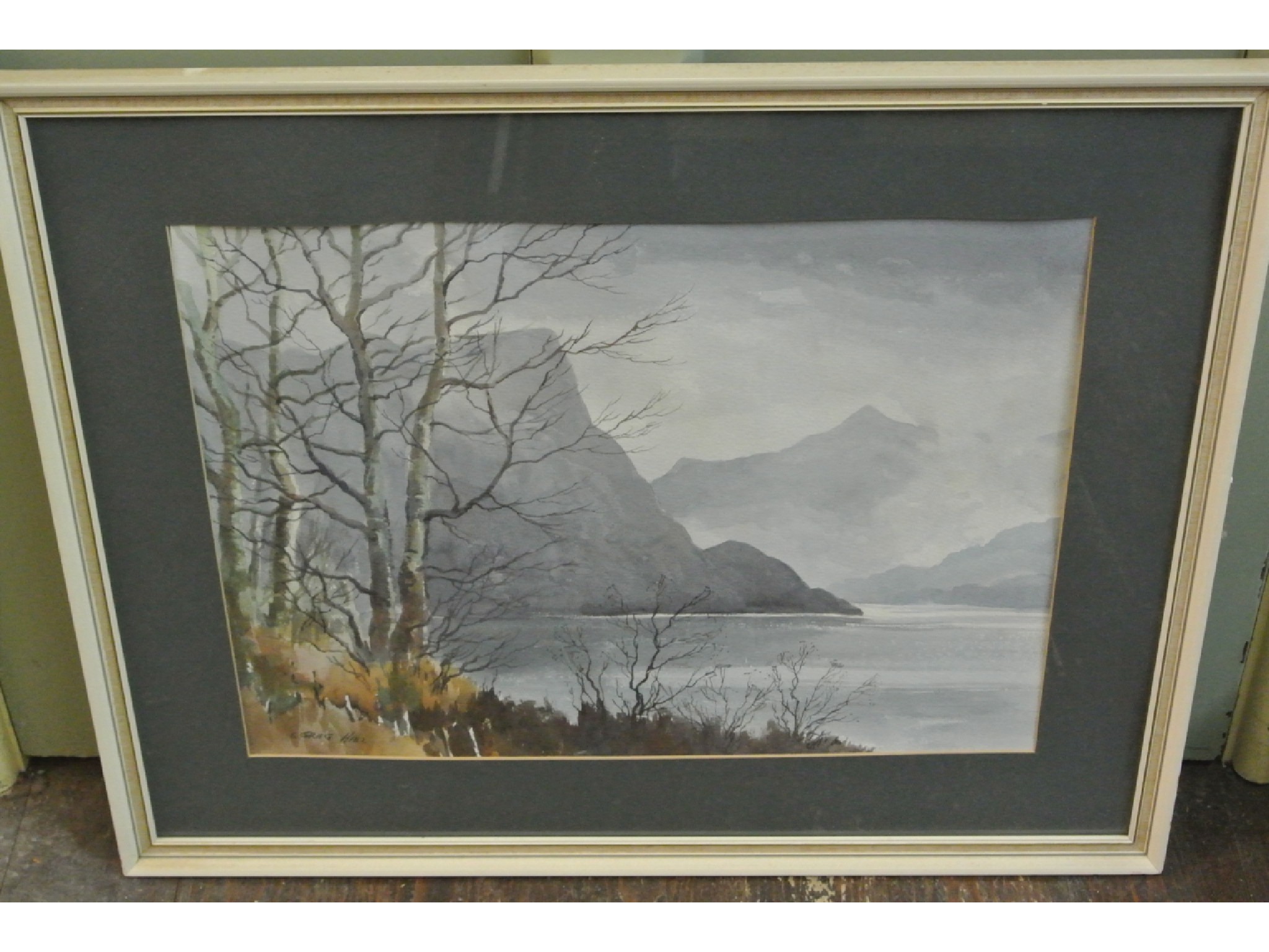 Appraisal: A watercolour Lake District scene by E Grieg Hall signed