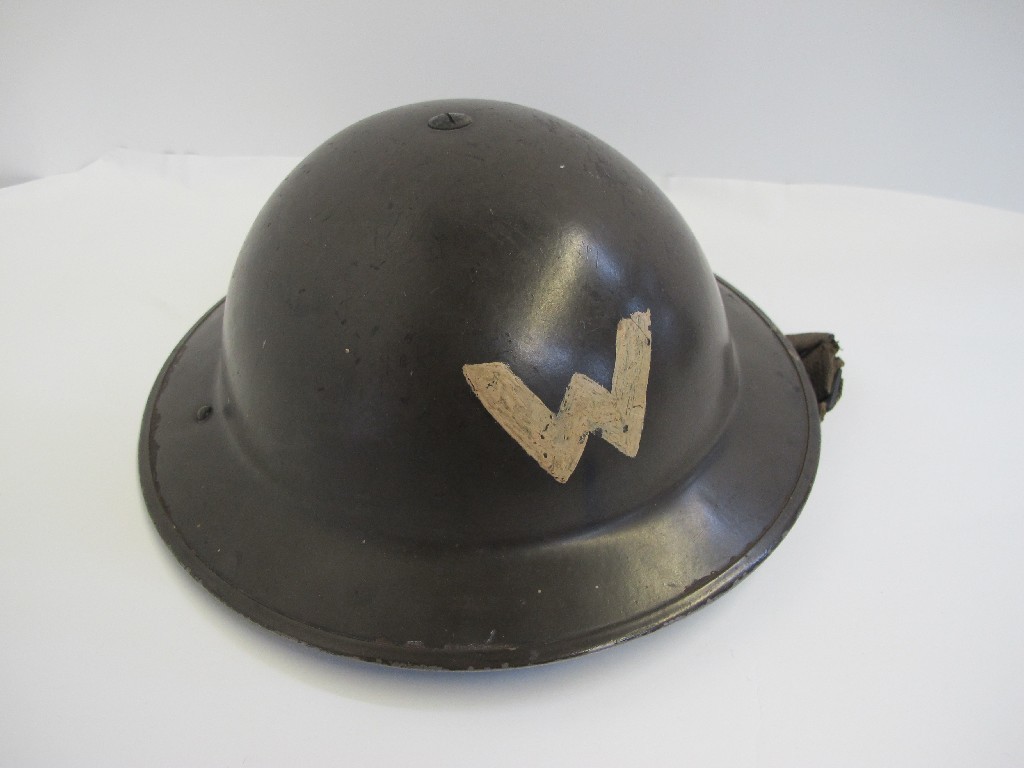 Appraisal: An air raid warden's tin helmet