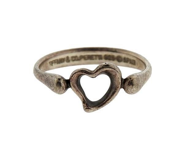 Appraisal: Tiffany Co Elsa Peretti Sterling Open Heart Ring METAL Sterling