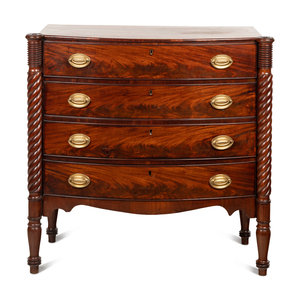 Appraisal: A Federal Mahogany Chest of Drawers Massachusetts Circa Height x