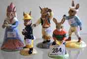 Appraisal: Royal Doulton Bunnykins Fireman DB Sundial DB Little Boy Blue