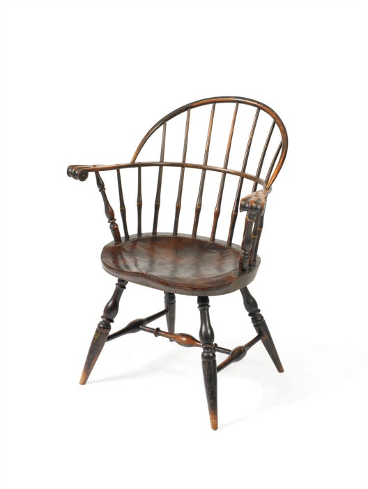 Appraisal: CONNECTICUT BOW-BACK WINDSOR CHAIR CIRCA - Overall height inches seat