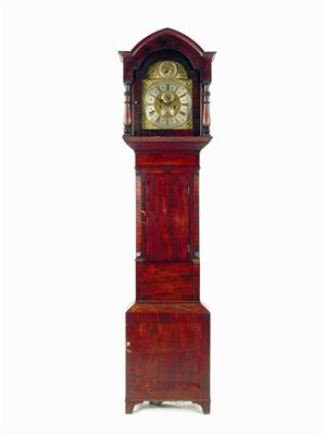 Appraisal: A mahogany longcase clock the eight day striking movement to