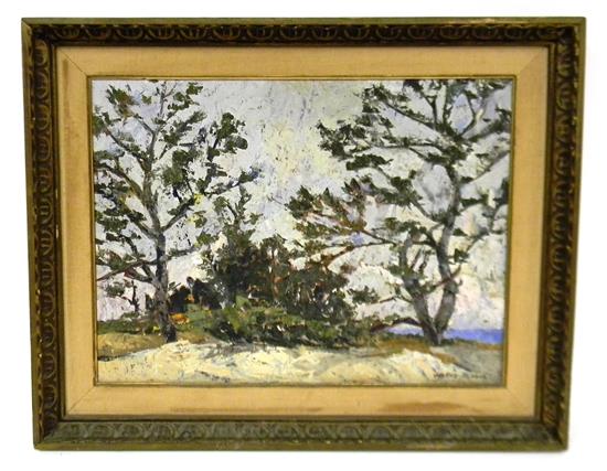 Appraisal: Joseph Hussar American - The Dune Pines oil on artist's