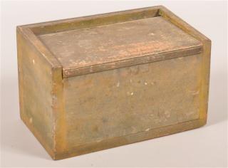 Appraisal: th Cent PA Green Yellow Painted Softwood Salt Box th