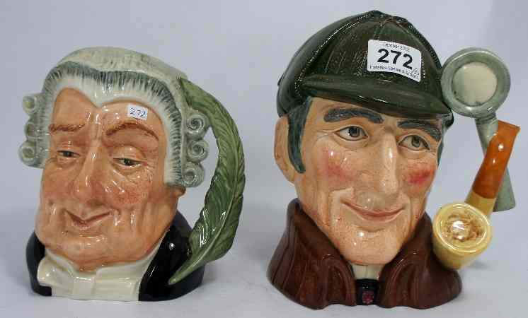 Appraisal: Royal Doulton Large Character Jugs The Sleuth D and The