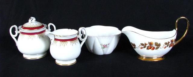 Appraisal: Shelley China Various Patterns including a creamer and lidded sugar