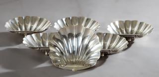 Appraisal: Set of Six Mexican Sterling Shell Form Dishes mid th