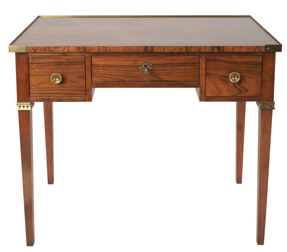 Appraisal: BAKER NEOCLASSIC-STYLE WRITING DESKwith manufacturer's label having three drawers gilt