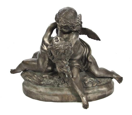 Appraisal: Sale Lot A Continental Cast Metal Figural Group depicting a