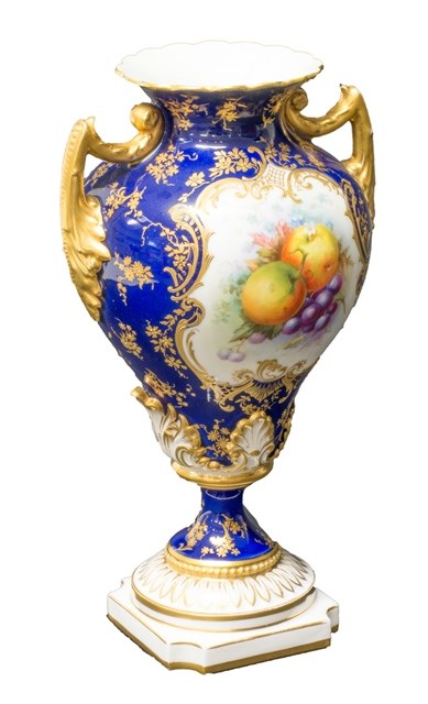 Appraisal: A Royal Worcester two-handled vase by Willliam Hawkins circa of