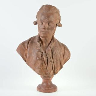 Appraisal: French terra cotta bust of a gentleman th th c