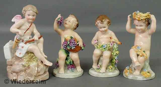 Appraisal: Four German porcelain figures As found Tallest h