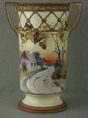 Appraisal: VASE - CIRCA HAND PAINTED VASE MARKED NIPPON CYLINDER FORM